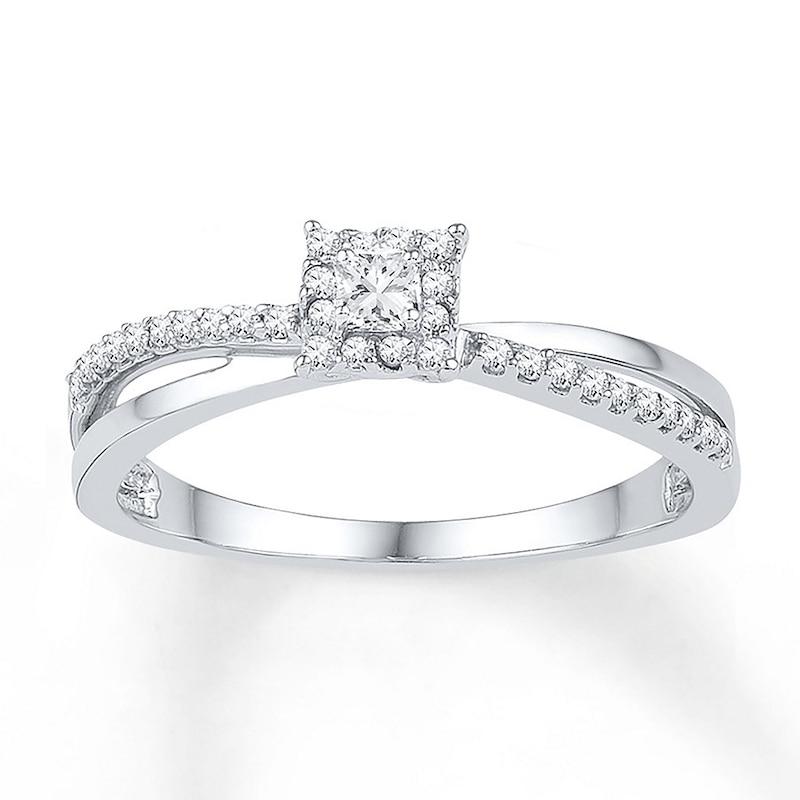 Diamond Promise Ring 1/5 carat tw 10K White Gold