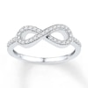 Thumbnail Image 0 of Diamond Infinity Ring 1/5 ct tw Round Sterling Silver
