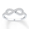 Thumbnail Image 1 of Diamond Infinity Ring 1/5 ct tw Round Sterling Silver