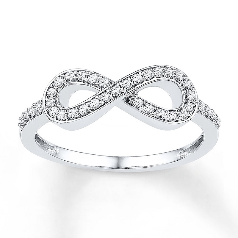 Diamond Infinity Ring 1/5 ct tw Round Sterling Silver | Jared