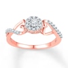 Thumbnail Image 1 of Diamond Promise Ring 1/6 ct tw Round 10K Rose Gold