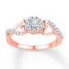 Thumbnail Image 0 of Diamond Promise Ring 1/6 ct tw Round 10K Rose Gold