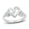 Thumbnail Image 1 of Diamond Heart Ring 1/20 ct tw Round Sterling Silver