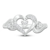 Thumbnail Image 2 of Diamond Heart Ring 1/20 ct tw Round Sterling Silver