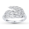Thumbnail Image 0 of Leaf Ring 1/10 ct tw Diamonds Sterling Silver