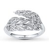 Thumbnail Image 0 of Leaf Ring 1/10 ct tw Diamonds Sterling Silver