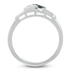 Thumbnail Image 2 of Bone Infinity Ring 1/20 ct tw Black Diamonds Sterling Silver