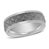Thumbnail Image 1 of Men's Sandblasted Wedding Band 14K White Gold 7mm
