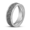 Thumbnail Image 2 of Men's Sandblasted Wedding Band 14K White Gold 7mm
