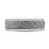 Thumbnail Image 3 of Men's Sandblasted Wedding Band 14K White Gold 7mm