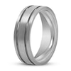 Thumbnail Image 2 of Men's Matte Wedding Band 14K White Gold 8mm