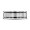 Thumbnail Image 3 of Men's Matte Wedding Band 14K White Gold 8mm