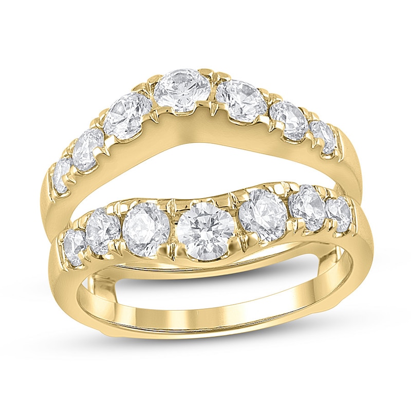 Diamond Enhancer Ring 1 3/8 ct tw Round 14K Yellow Gold