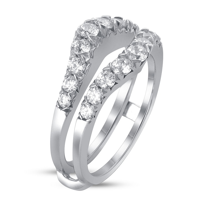 Diamond Enhancer Ring 1 ct tw Round 14K White Gold