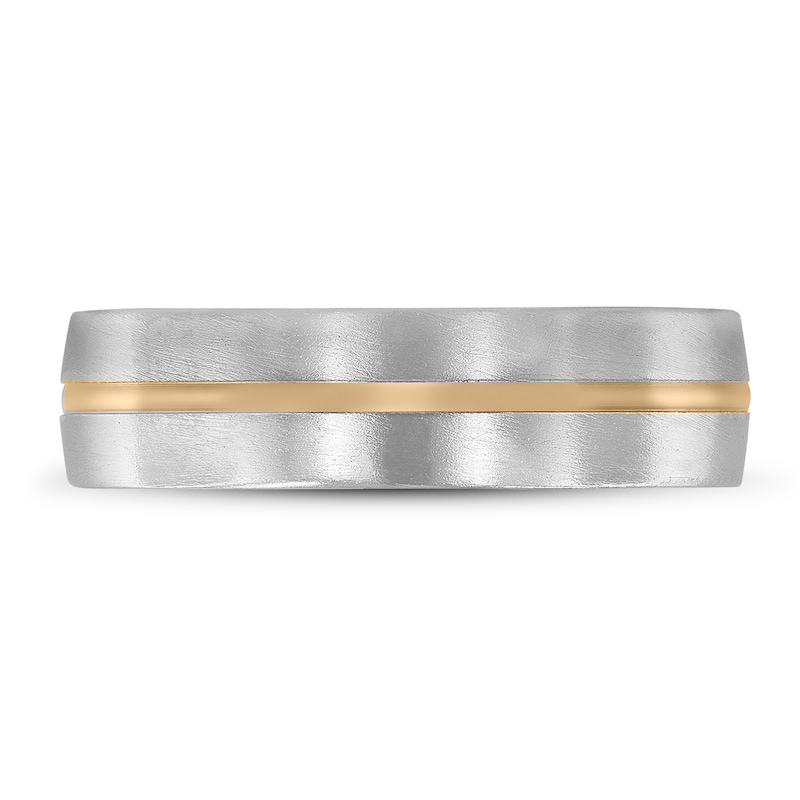 Men's Wedding Band 14K Two-Tone Gold 6mm