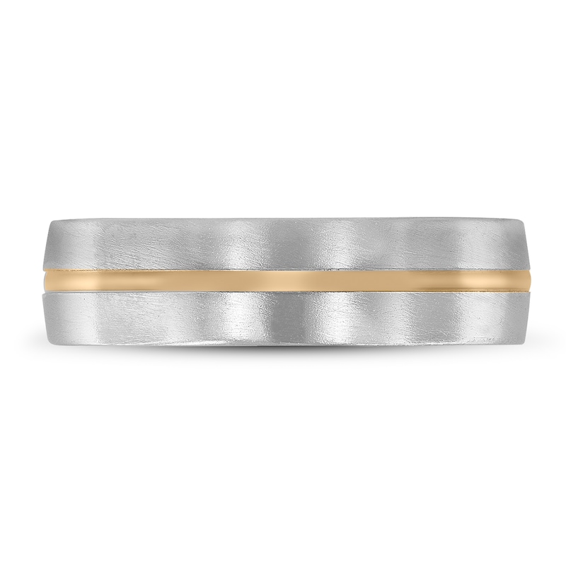 Main Image 3 of Men's Wedding Band 14K Two-Tone Gold 6mm
