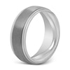 Thumbnail Image 2 of Men's Frosted Wedding Band 14K White Gold 8mm