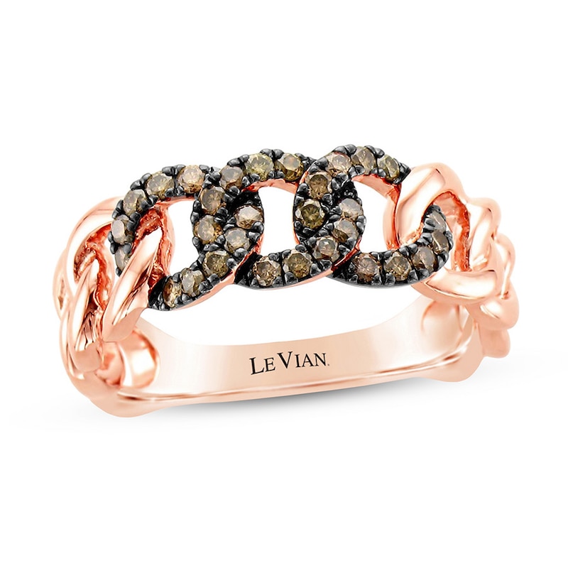 Le Vian Diamond Ring 1/3 ct tw Round 14K Strawberry Gold