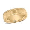 Thumbnail Image 1 of Men's Beveled Wedding Band 14K Yellow Gold 7mm