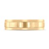 Men's Frosted Wedding Band 14K Yellow Gold 6mm