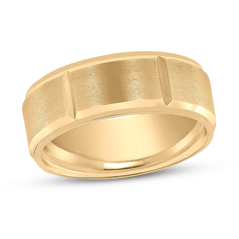 Men's Wedding Band Made of 14k Gold. Mens Wedding Ring. 