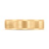 Men's Frosted Wedding Band 14K Yellow Gold 6mm