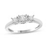 Thumbnail Image 0 of Diamond 3-Stone Promise Ring 1/4 ct tw Round 10K White Gold