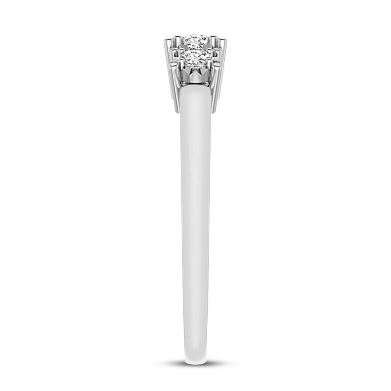 Diamond 3-Stone Promise Ring 1/4 ct tw Round 10K White Gold
