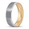 Thumbnail Image 1 of Men's Frosted Wedding Band 14K Two-Tone Gold 5mm