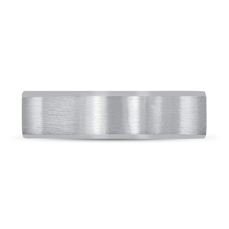 Main Image 3 of Men's Frosted Wedding Band 14K Two-Tone Gold 5mm