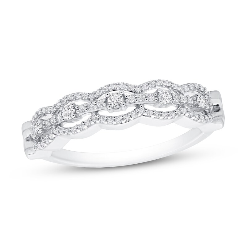 Diamond Ring 1/4 ct tw Round 10K White Gold