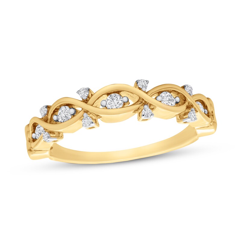 Diamond Ring 1/4 ct tw Round 10K Yellow Gold