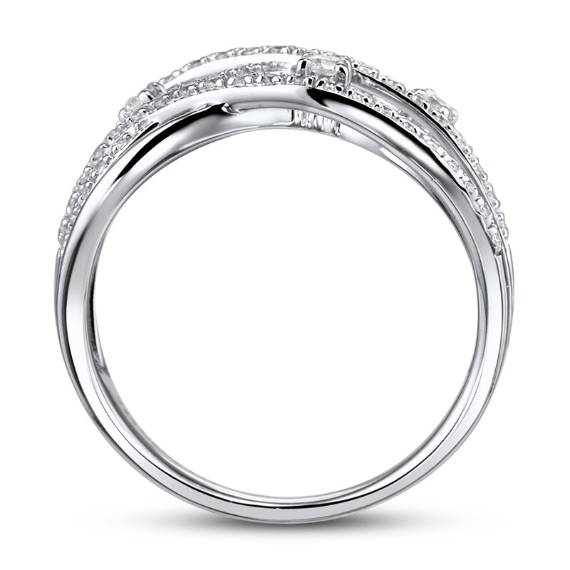 Diamond Ring 1/3 ct tw Round-cut 10K White Gold