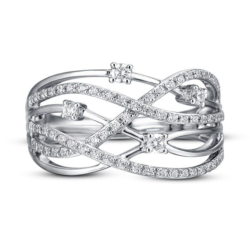 Diamond Ring 1/3 ct tw Round-cut 10K White Gold