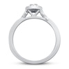 Diamond Ring 1/4 ct tw Round/Baguette 10K White Gold