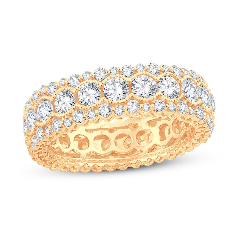 Diamond Eternity Band 3 ct tw Round 14K Yellow Gold