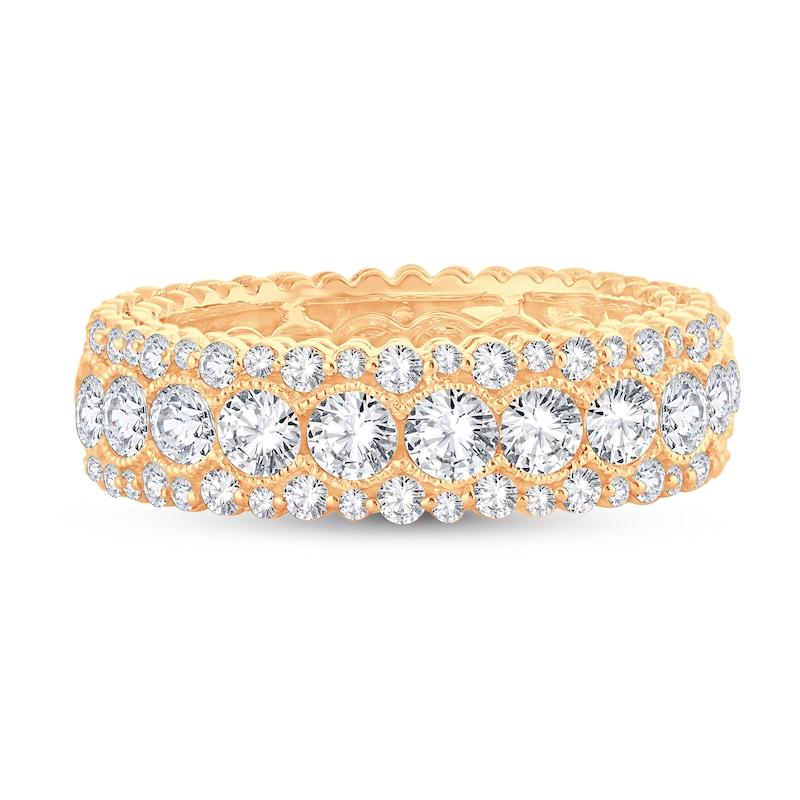 Diamond Eternity Band 3 ct tw Round 14K Yellow Gold