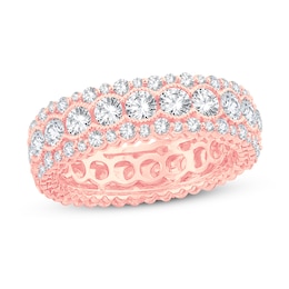 Diamond Eternity Band 3 ct tw Round 14K Rose Gold