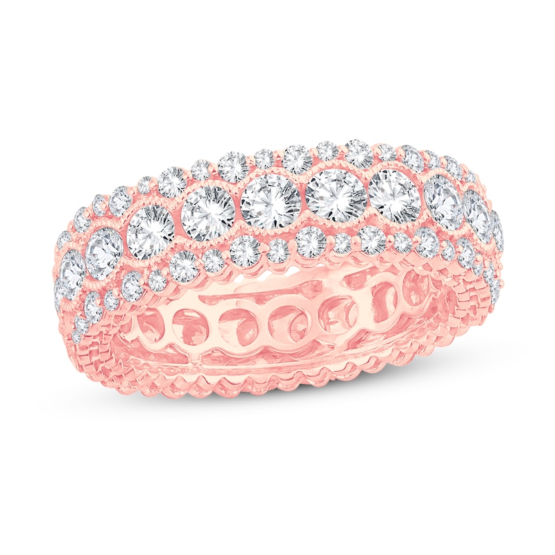 Main Image 1 of Diamond Eternity Band 3 ct tw Round 14K Rose Gold
