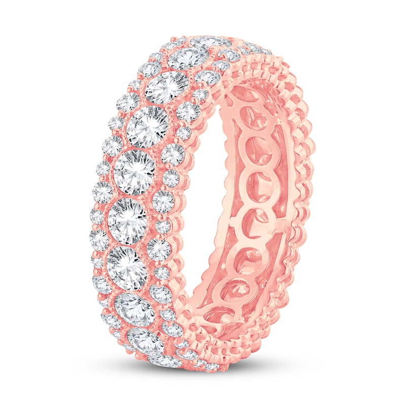Main Image 2 of Diamond Eternity Band 3 ct tw Round 14K Rose Gold