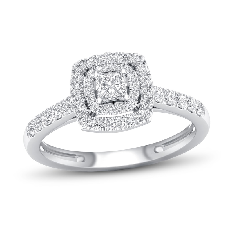 Diamond Promise Ring 1/2 ct tw 10K White Gold