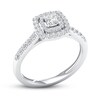 Thumbnail Image 1 of Diamond Promise Ring 1/2 ct tw Princess/Round10K White Gold