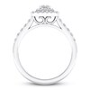 Thumbnail Image 2 of Diamond Promise Ring 1/2 ct tw Princess/Round10K White Gold