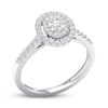 Thumbnail Image 2 of Diamond Promise Ring 1/2 ct tw Oval/Round 10K White Gold