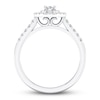 Thumbnail Image 3 of Diamond Promise Ring 1/2 ct tw Oval/Round 10K White Gold