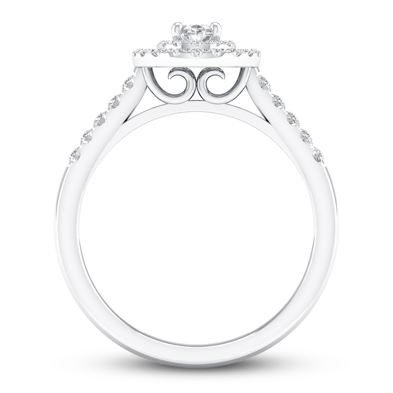 Diamond Promise Ring 1/2 ct tw 10K White Gold