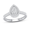 Thumbnail Image 1 of Diamond Promise Ring 1/2 ct tw Pear/Round 10K White Gold