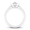 Thumbnail Image 3 of Diamond Promise Ring 1/2 ct tw Pear/Round 10K White Gold