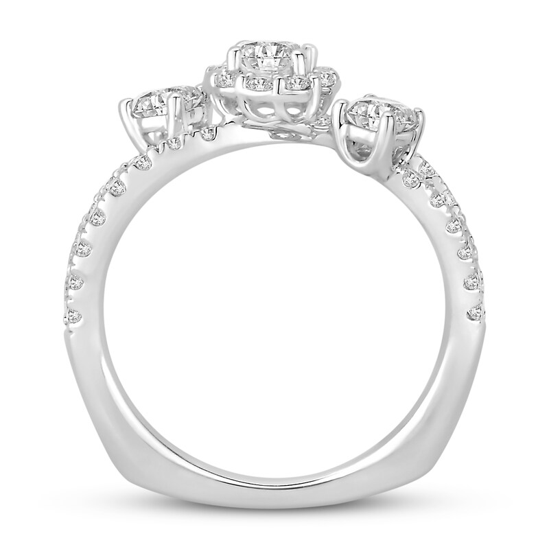 Diamond Ring 1-1/4 ct tw Round 18K White Gold