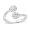 Hearts Desire Diamond Ring 5/8 ct tw Round 18K White Gold